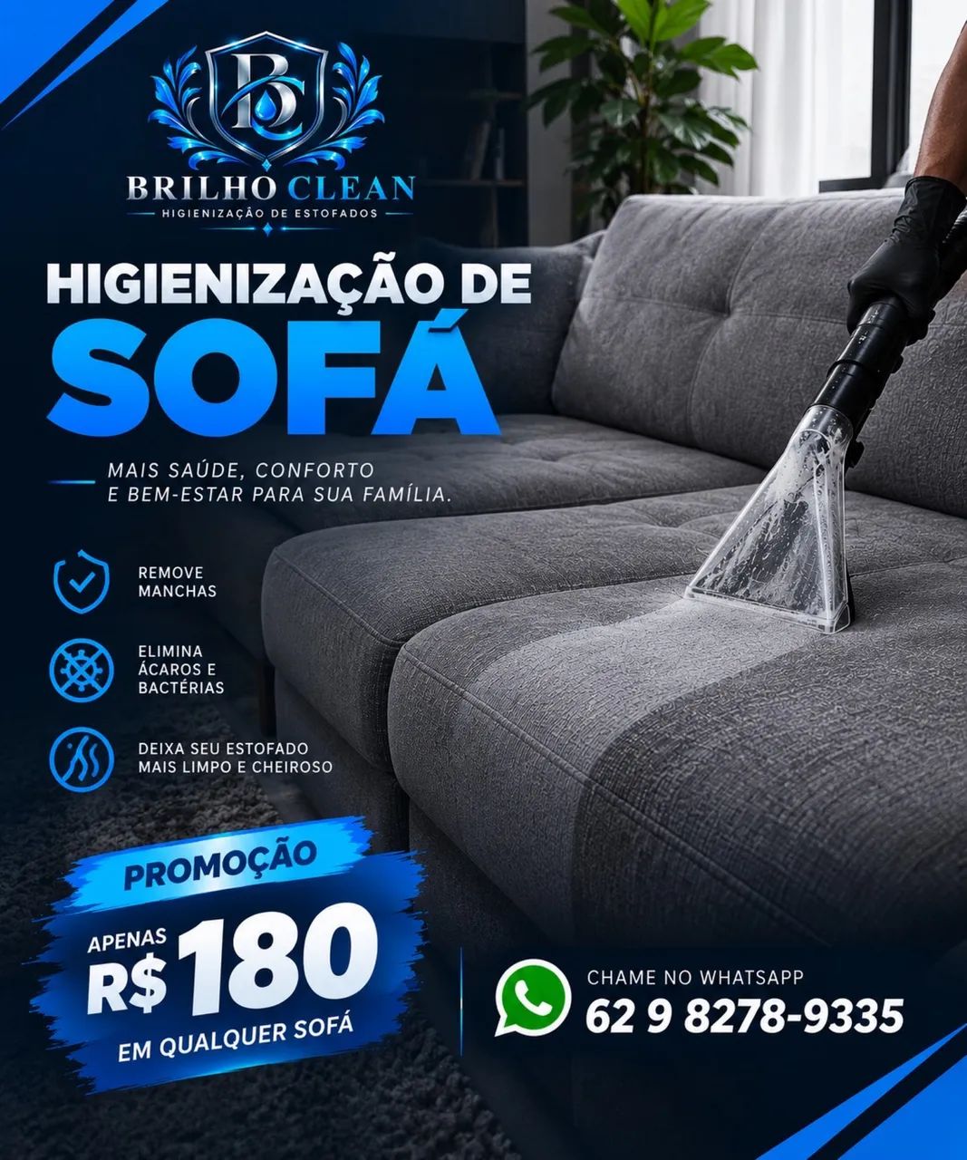 Higienização de sofás 