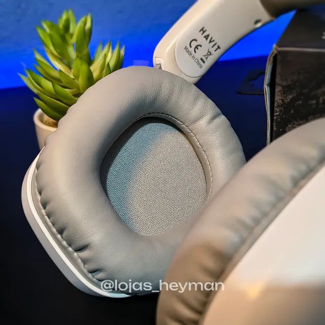 Headset Gamer Havit H2230U Branco USB Som 7.1 Virtual Microfone - Foto 5