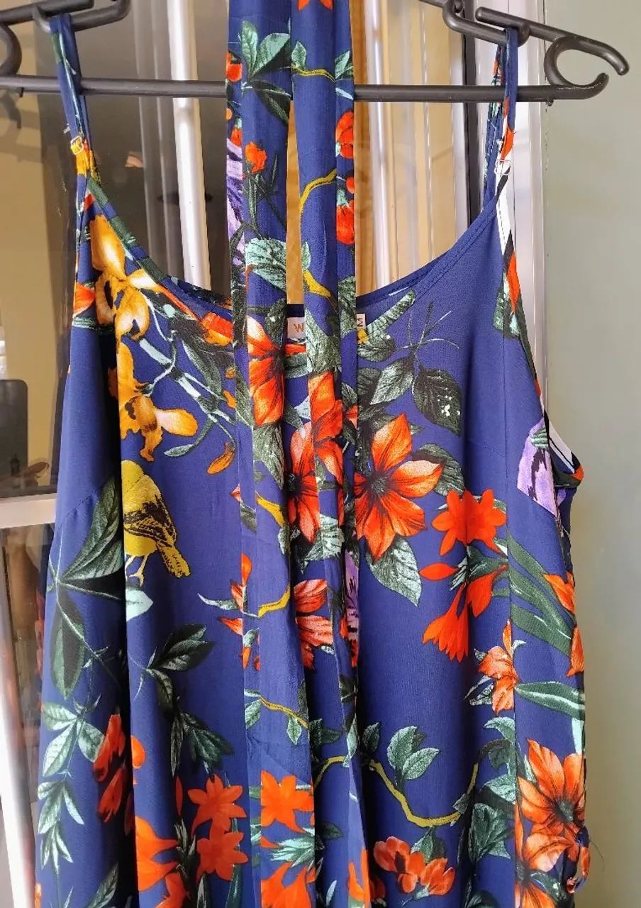 Vestido de alça longo estampado tamanho M/G - Foto 5