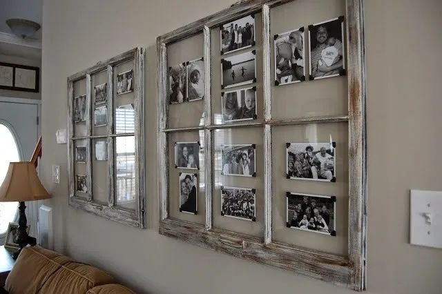 Janela antiga com vidros para decoração - Foto 5