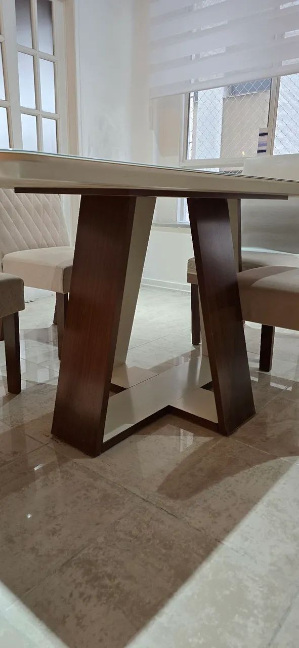 MESA DE JANTAR 6 LUGARES SEMI NOVA - Foto 3