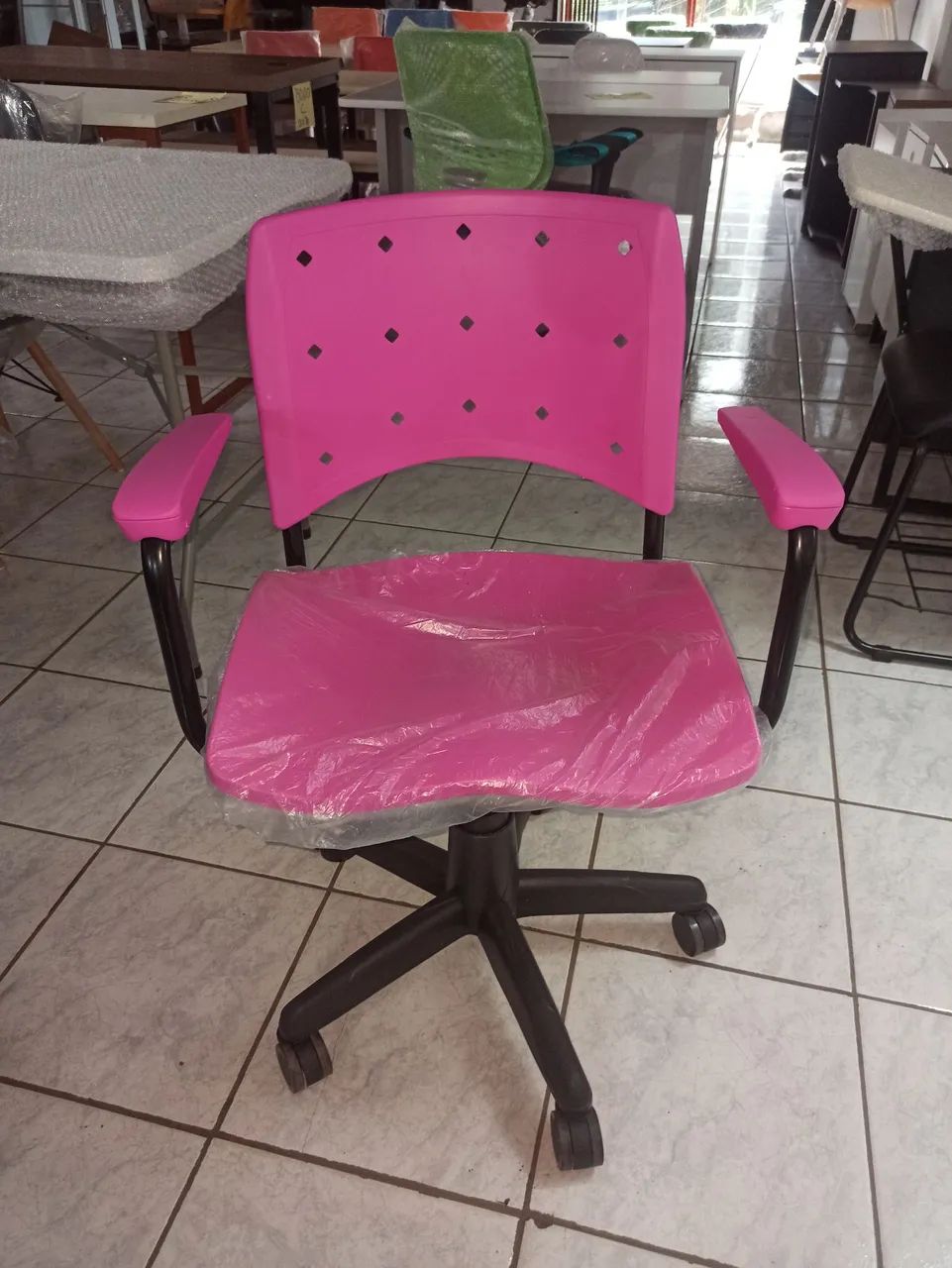 Cadeira Rosa ergonomica