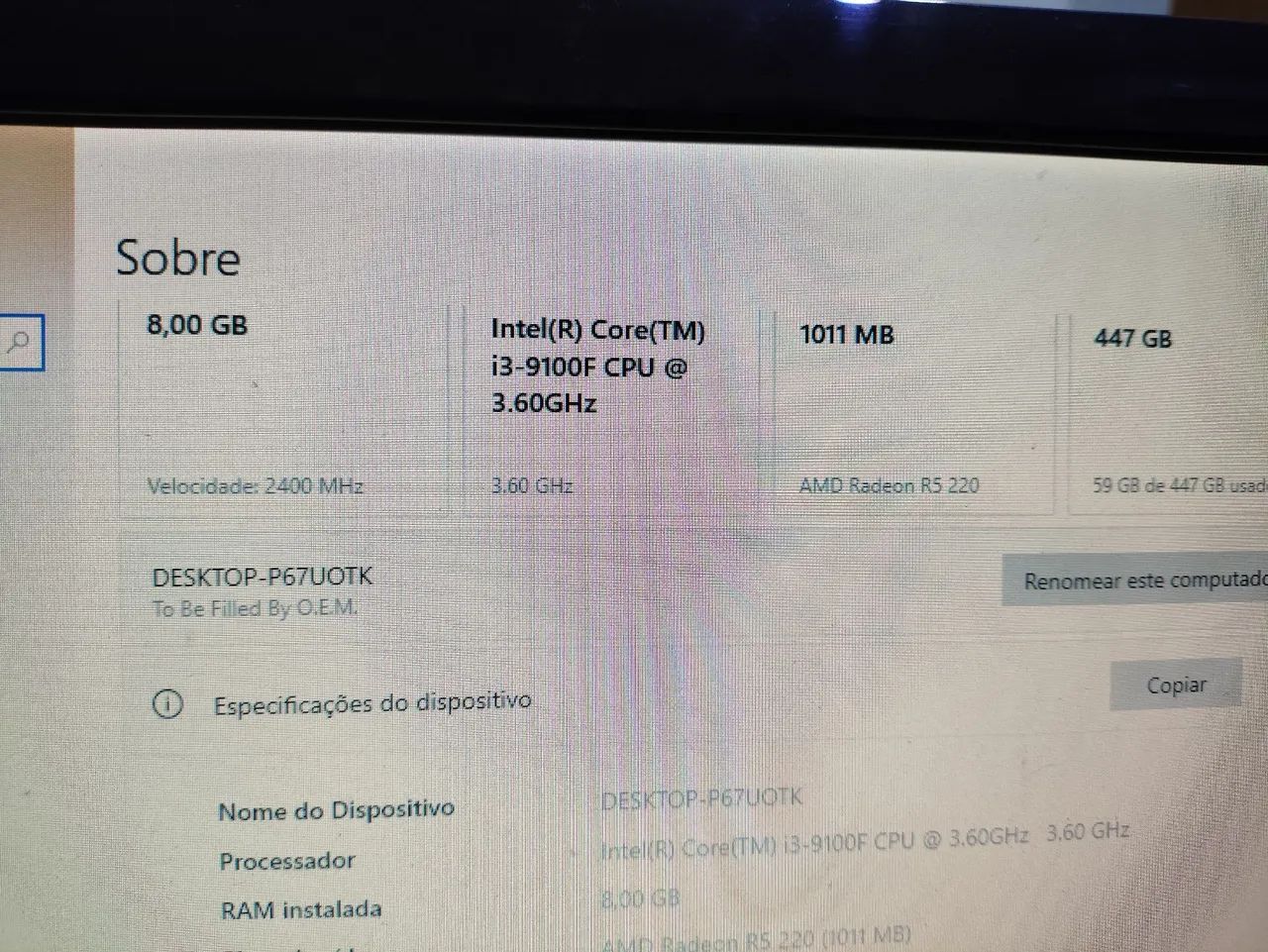 Desktop completo, core i3 de 9 geração  - Foto 3