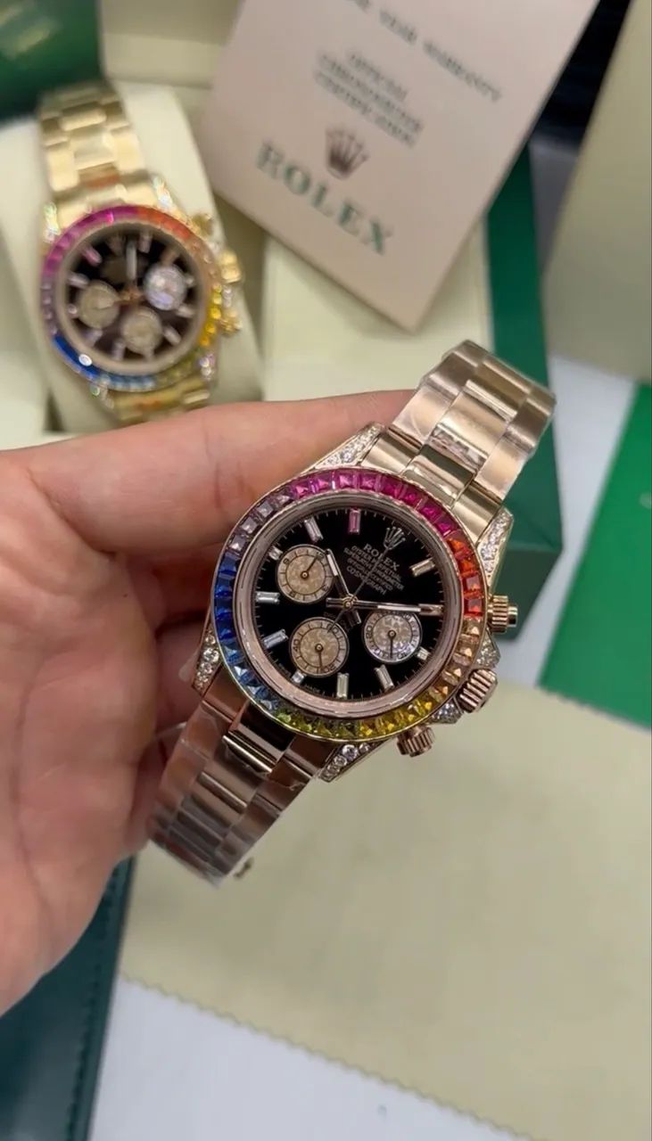 Relógio Rolex Daytona Rainbow 40mm Completo com Caixa - Foto 3