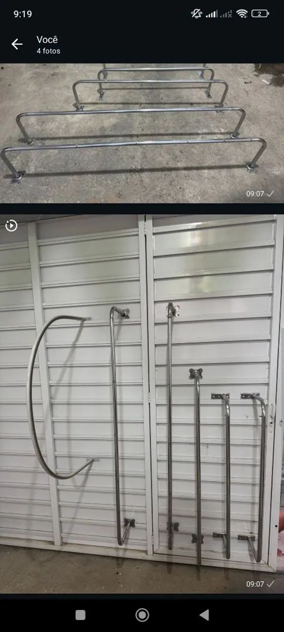 Itens para loja ,araras ,cabides .