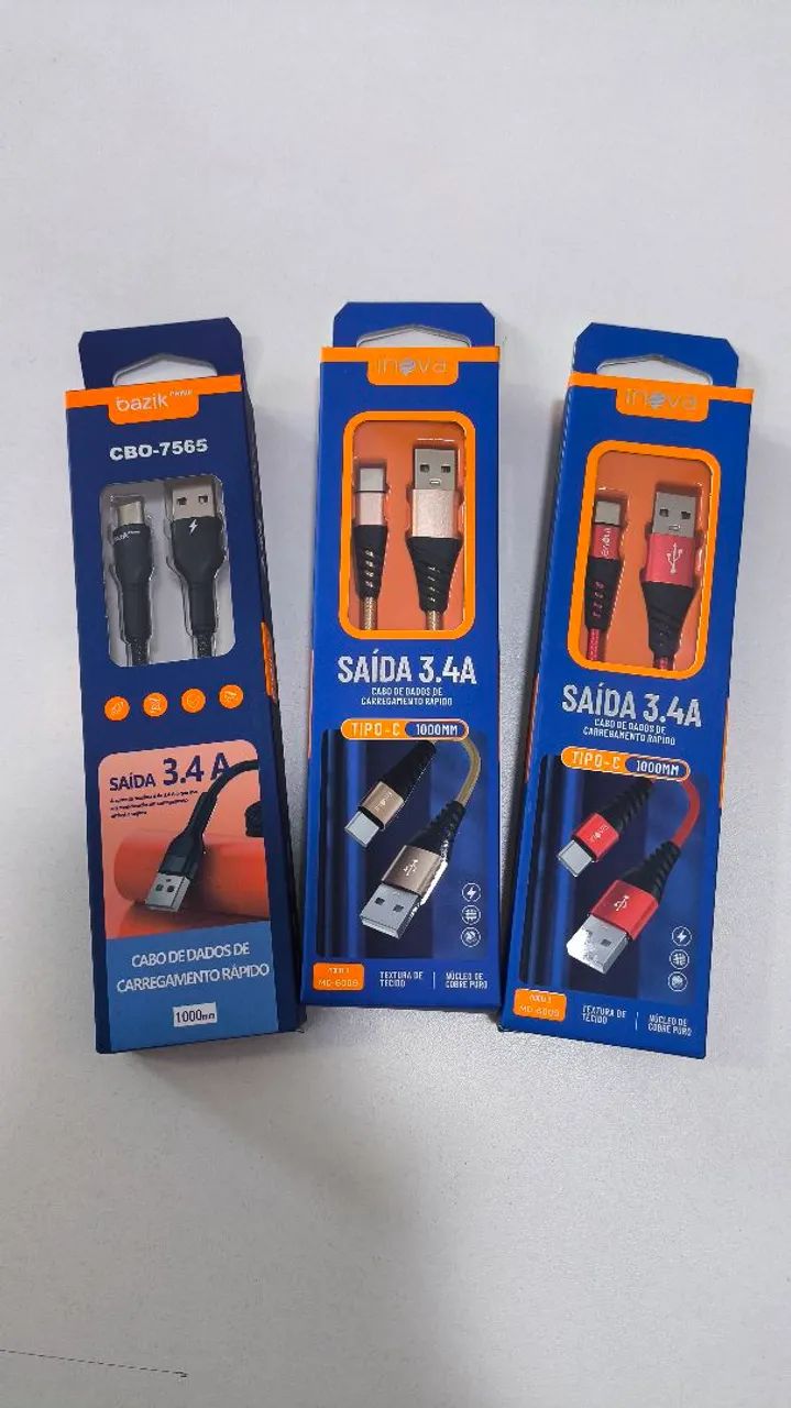 Cabo USB tipo C reforçado 