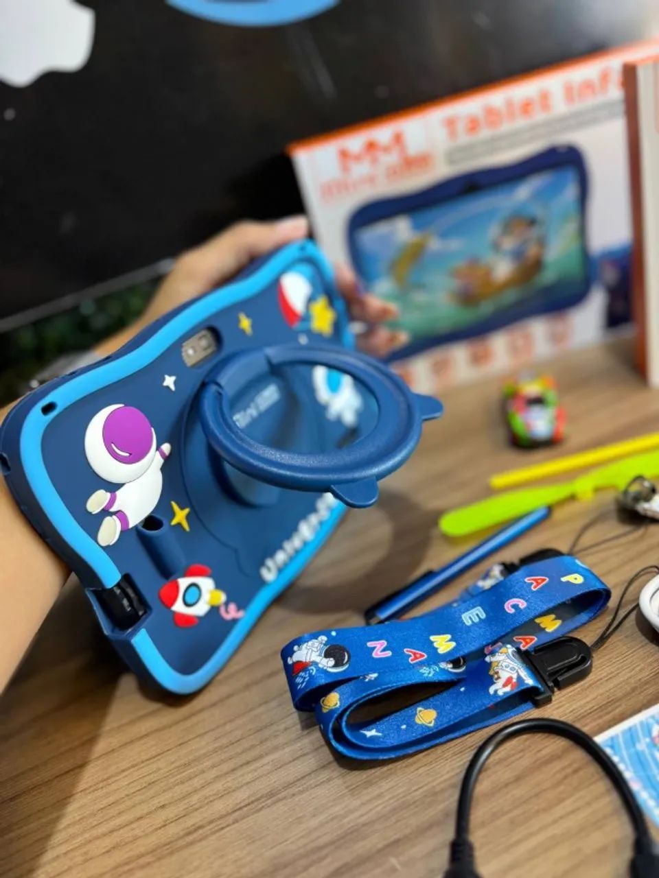 Tablet Infantil Azul Mini Men 128G - PRODUTO NOVO COM GARANTIA - Foto 2