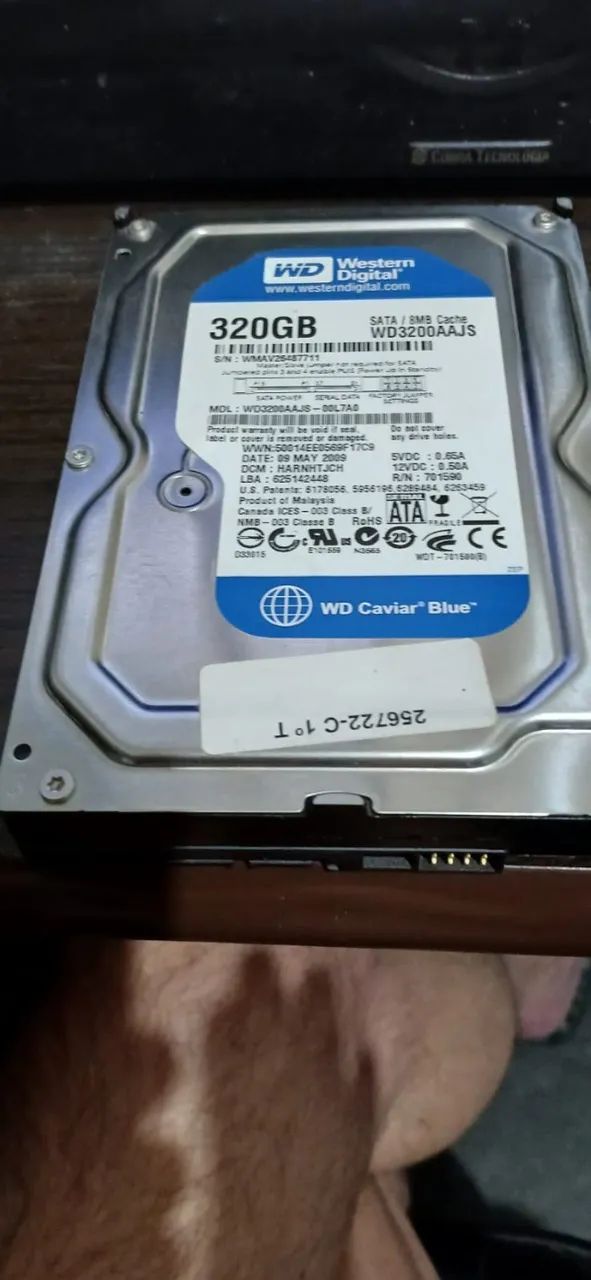 Hd Sata 320GB para PC Western Digital