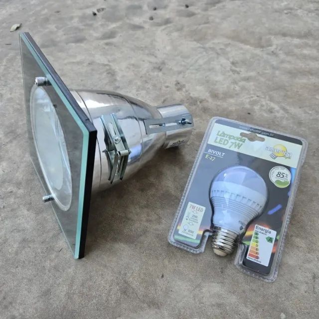 SPOT EMBUTIR QUADRADO + LÂMPADA LED!  - Foto 2