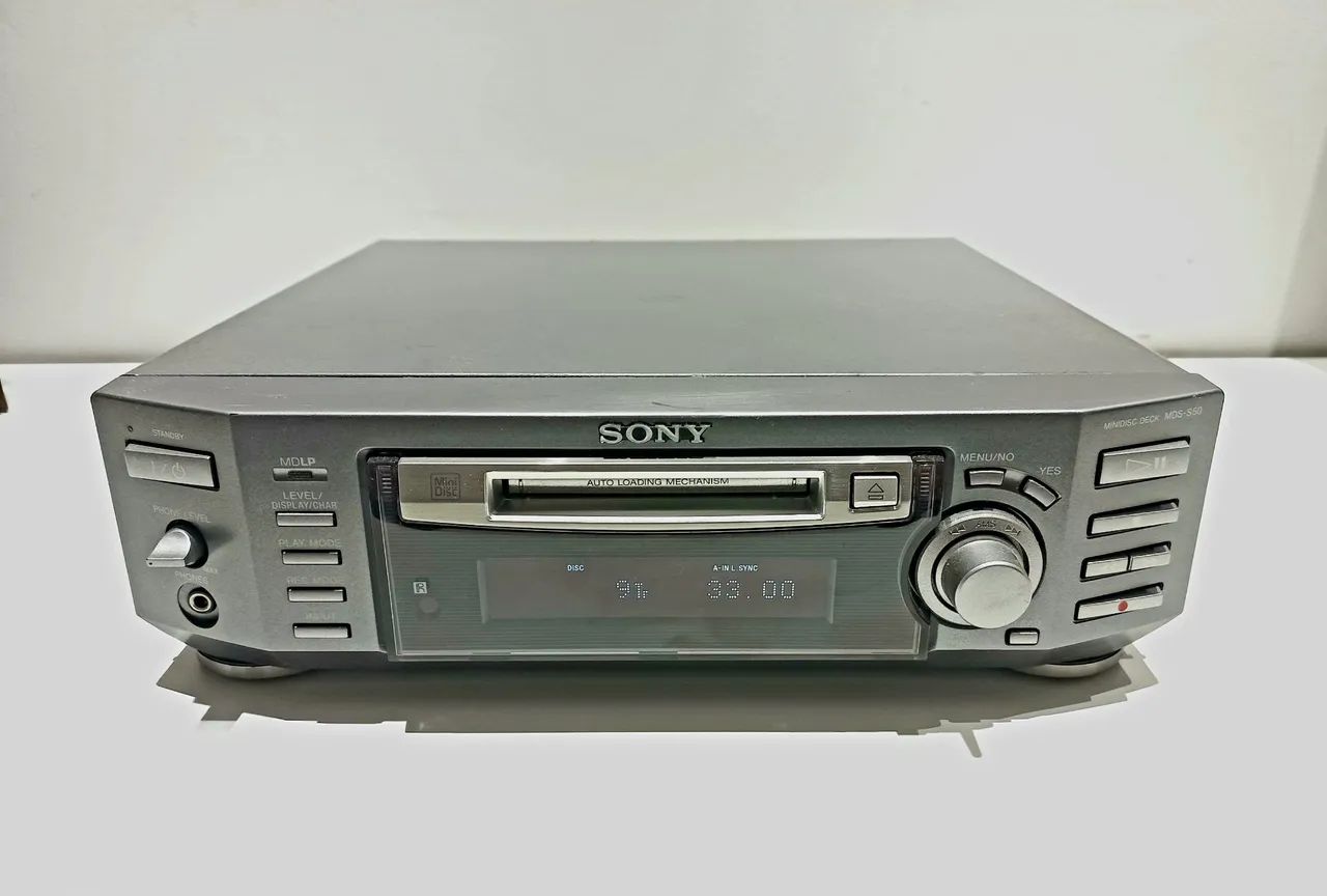 Minidisc Sony Modelo MDS-S50 Com Manual, Sem Controle.