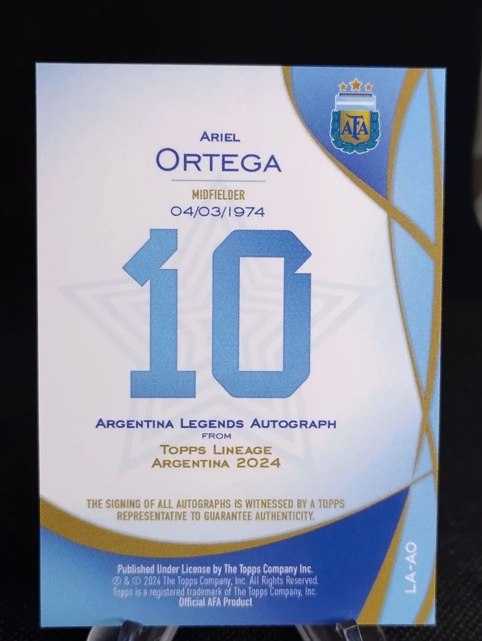 Card com Auto Ortega Argentina  River Plate - Foto 2