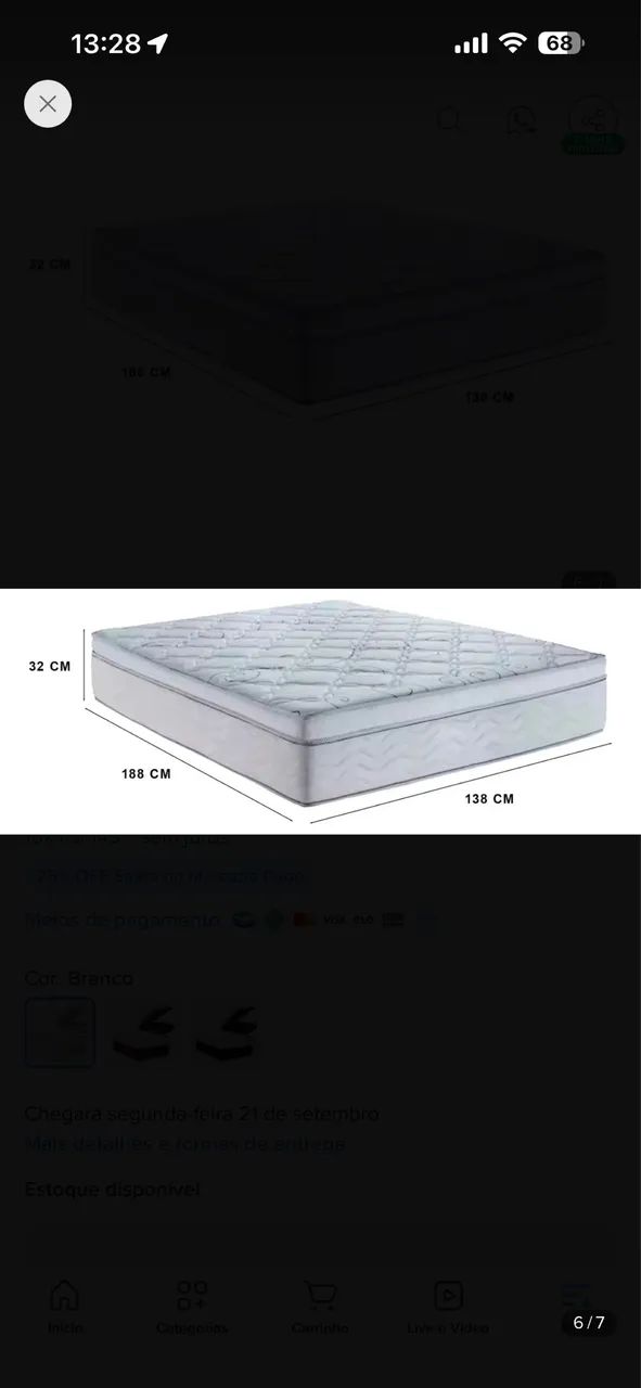 VENDO CAMA BOX CASAL COM BAÚ  - Foto 2