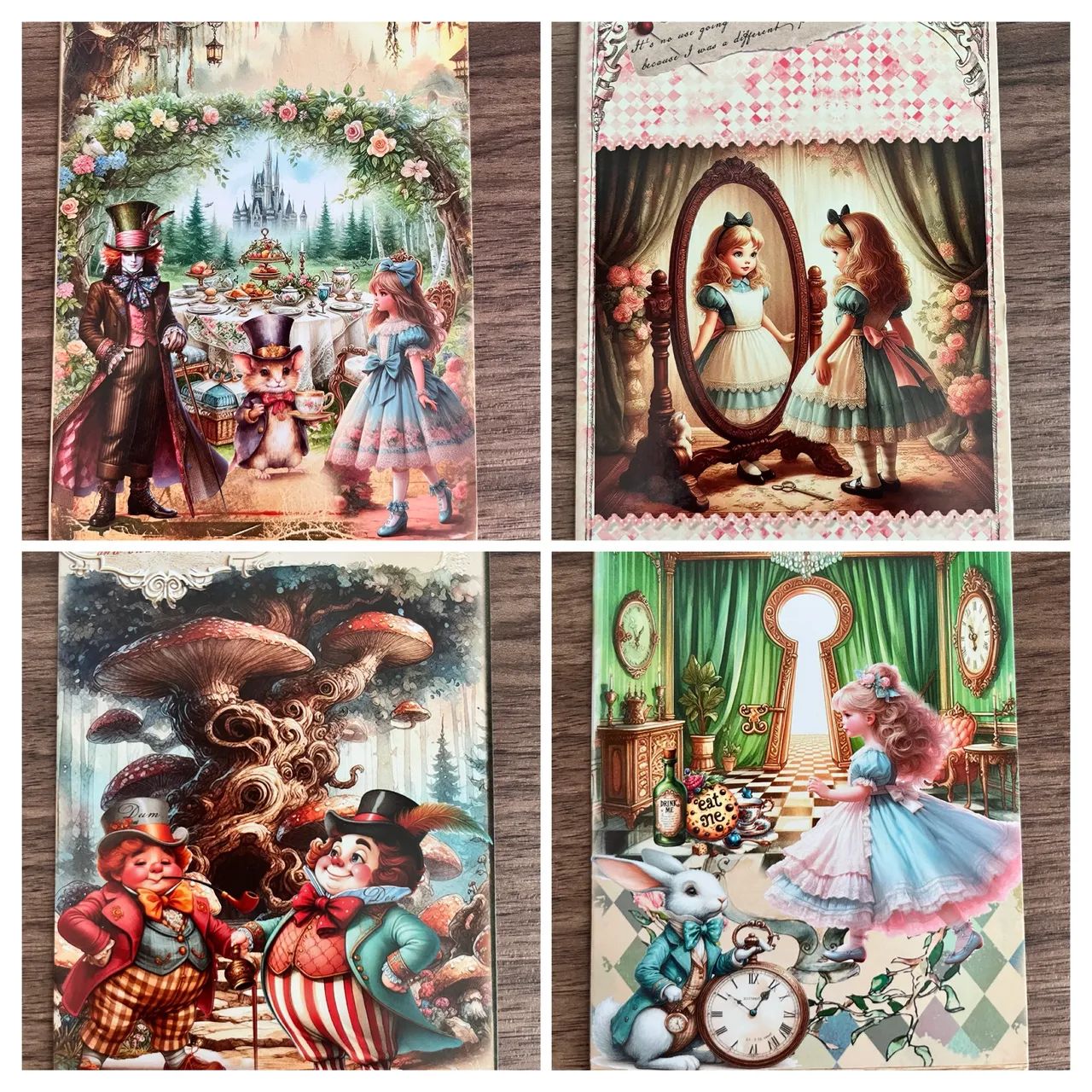 20 Cartões Postais Alice importados 10x15cm
