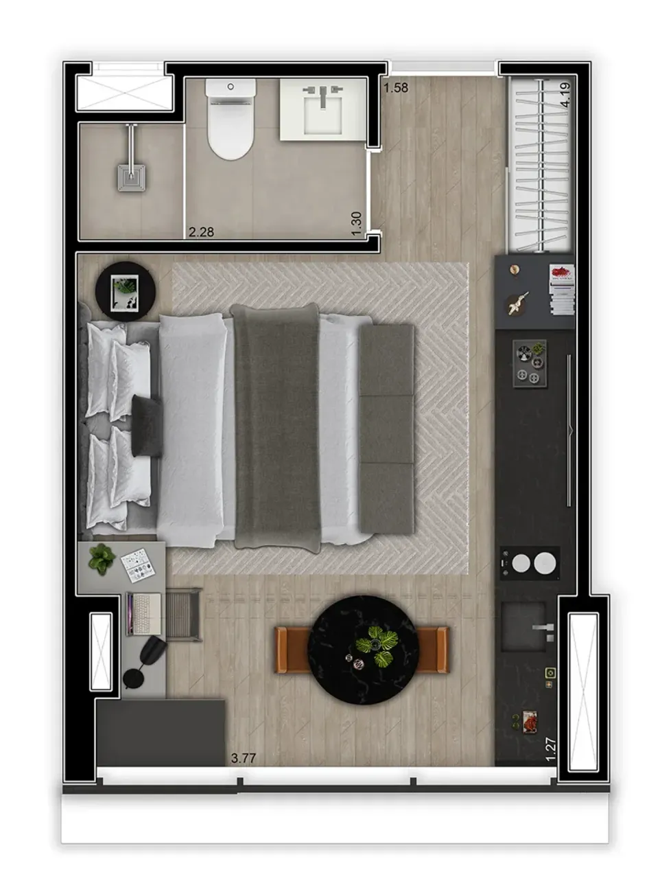 PLANTA 25m²