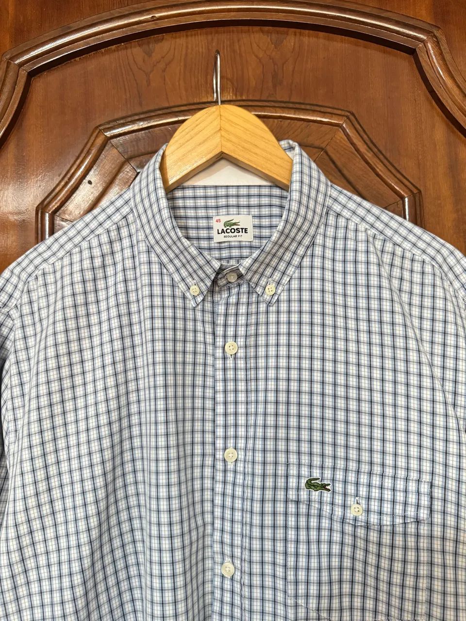 camisa lacoste regular fit xadrez xxg - Foto 2