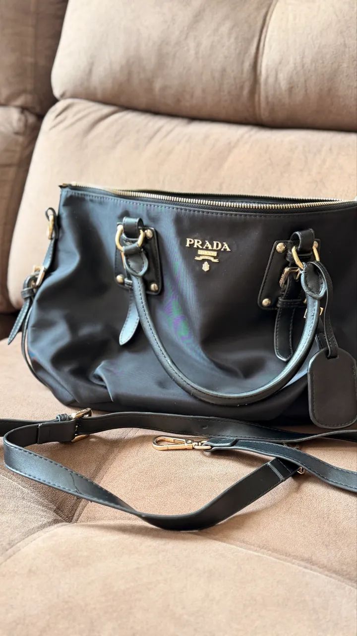 Bolsa Prada Preta em Nylon