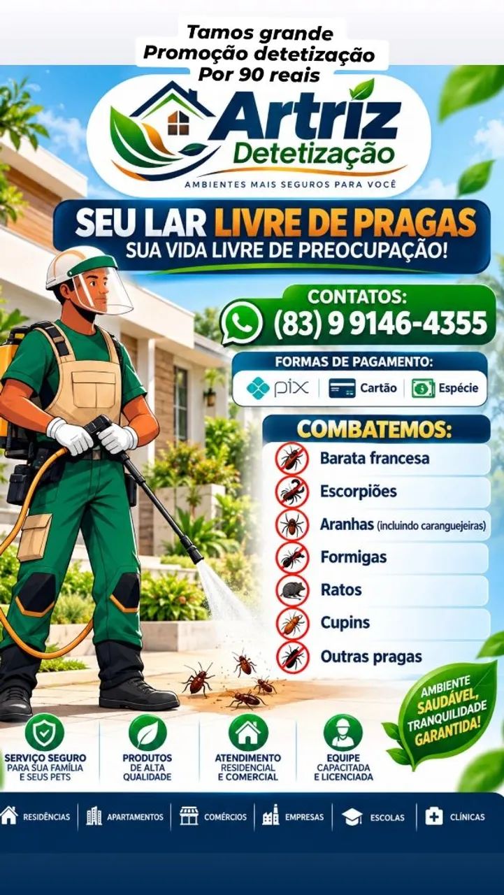 Detetizaçao e descupiminaçao e Desratização 