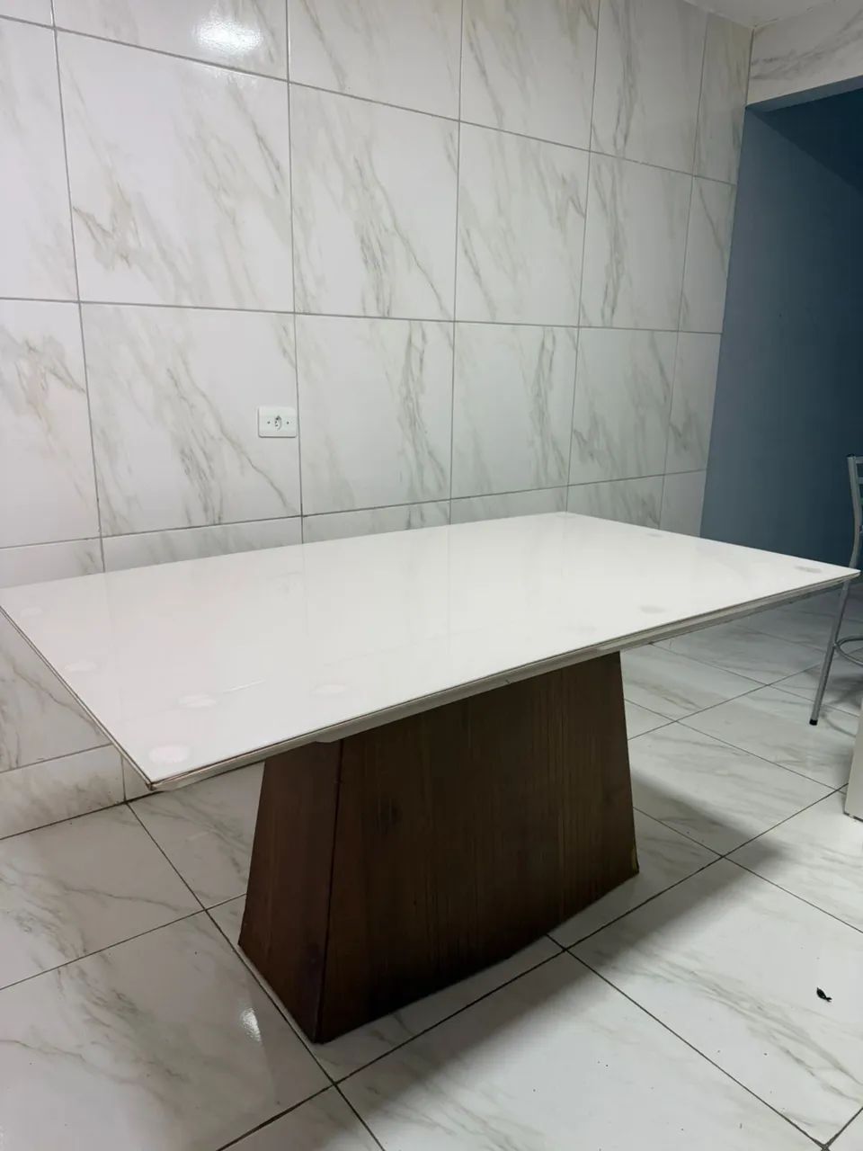 MESA DE JANTAR COM BASE RIPADA 1,60 x 90  - Foto 2