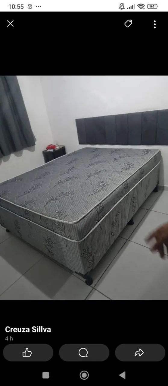 Cama box casal molas ensacadas 