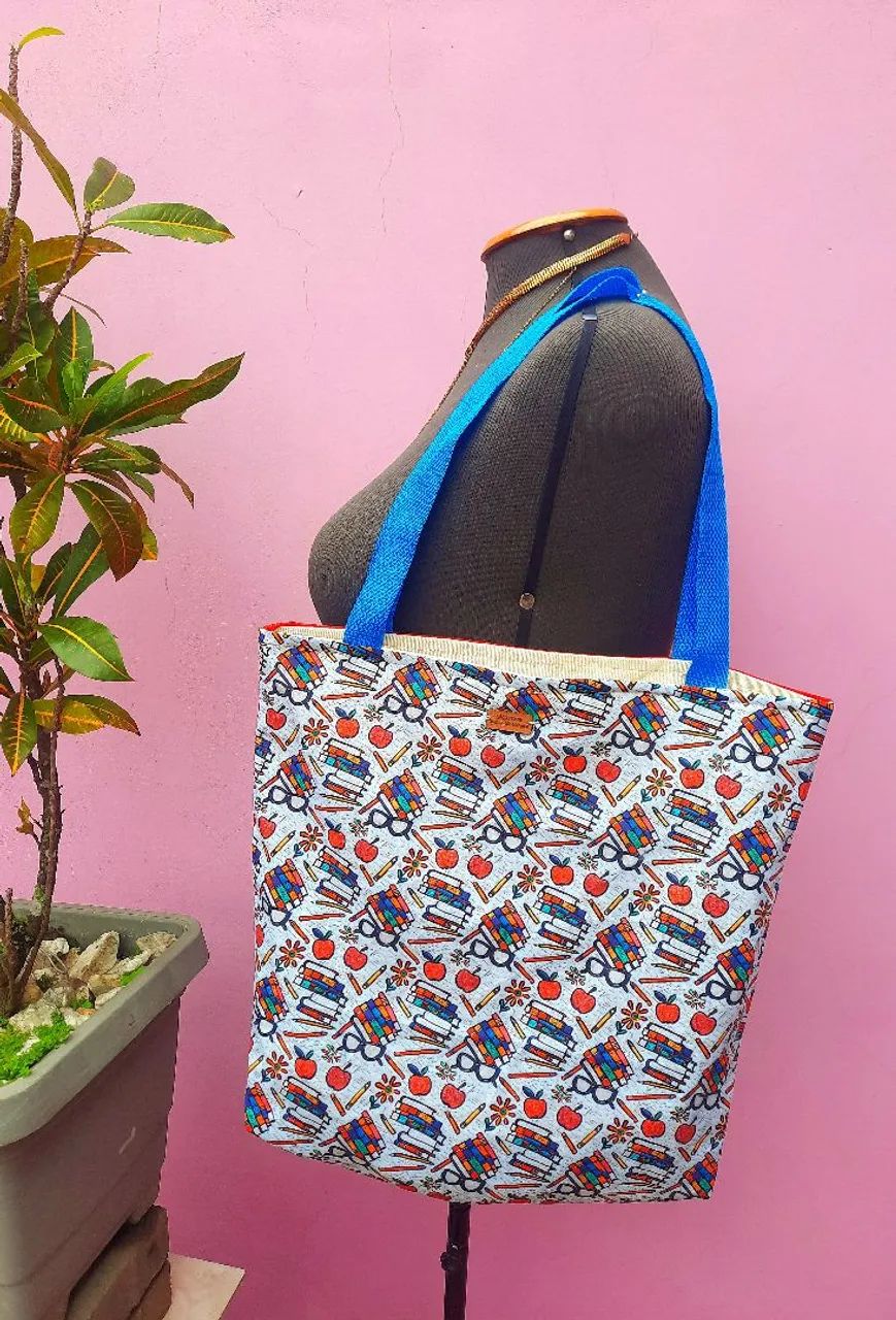 Ecobag Artesanal Grande ,Professora 