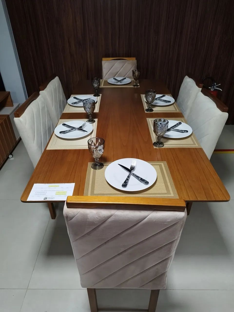 Mesa de Jantar com tampo Madeira 2.00x1.00 06 cadeiras  - Foto 2