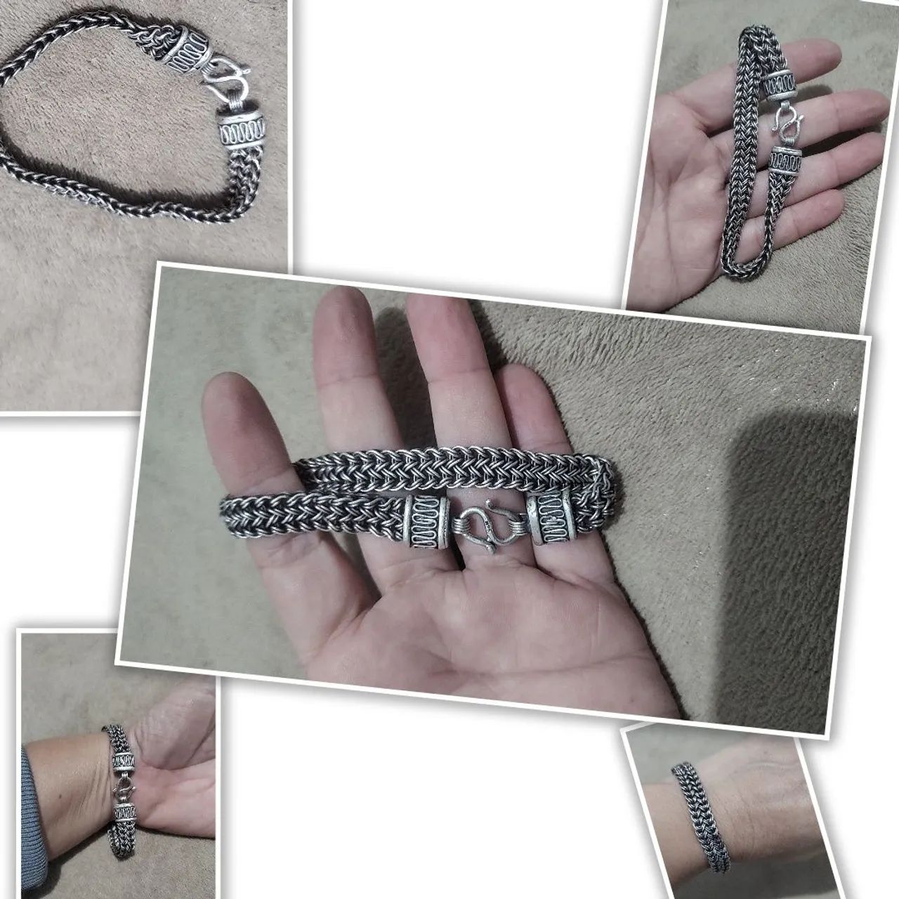 Pulseira prata de bali 925 
