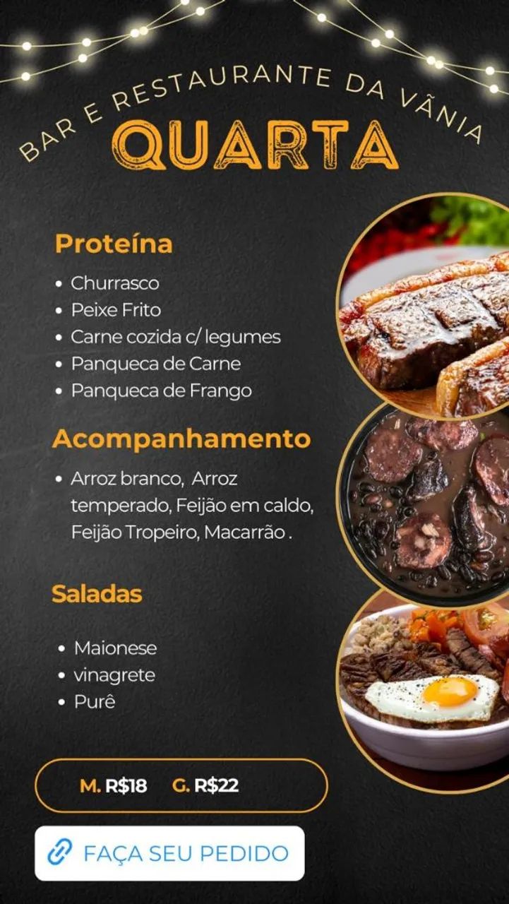 Marmitas e quentinhas mensal e quinzenal