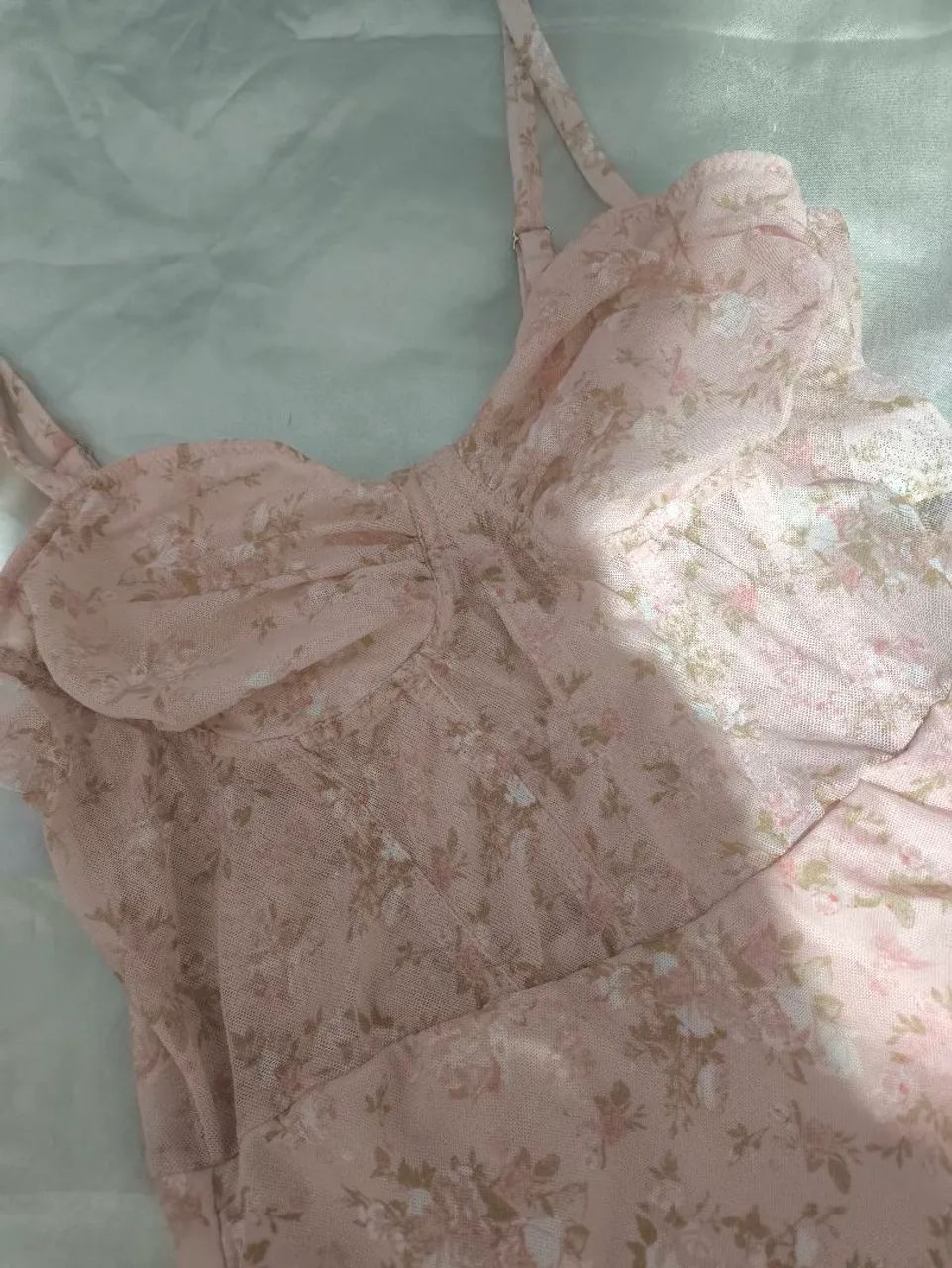 Vestido rosa florido 