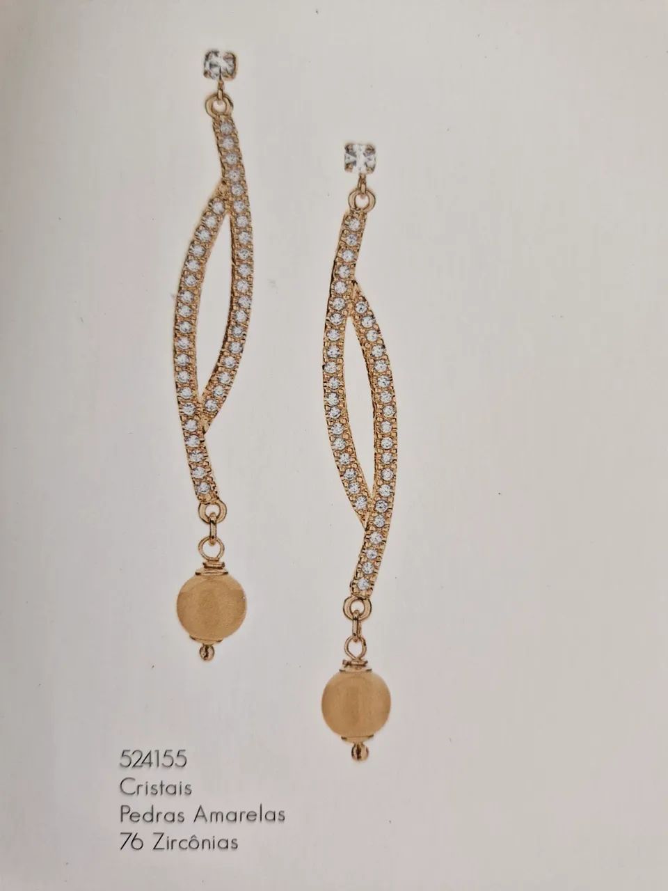 NOVA Semijoia Rommanel Brinco banhado Ouro 18k - Original - Foto 4
