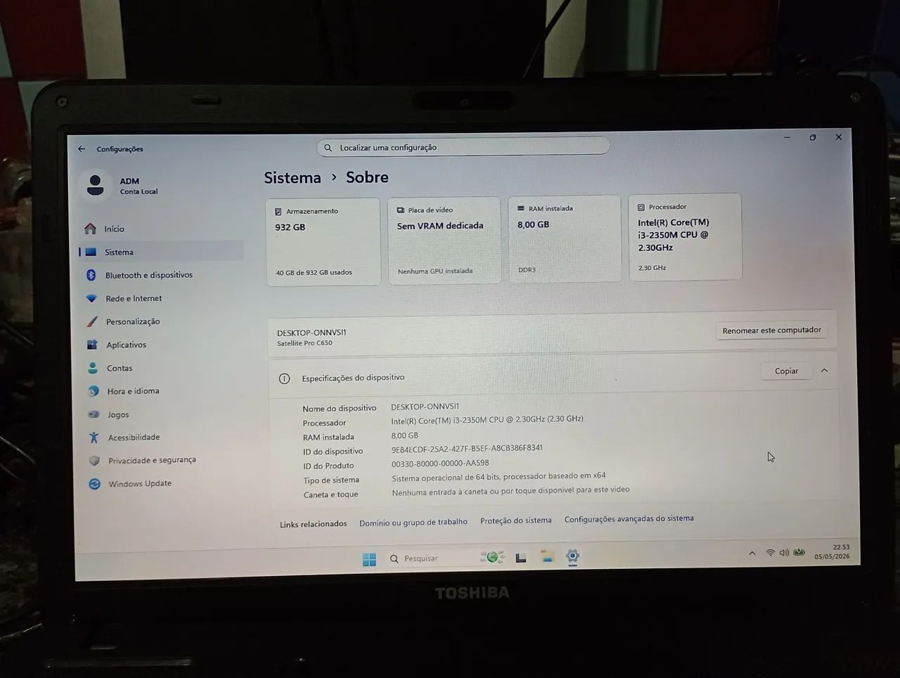 Vendo Notebook Toshiba - Foto 2