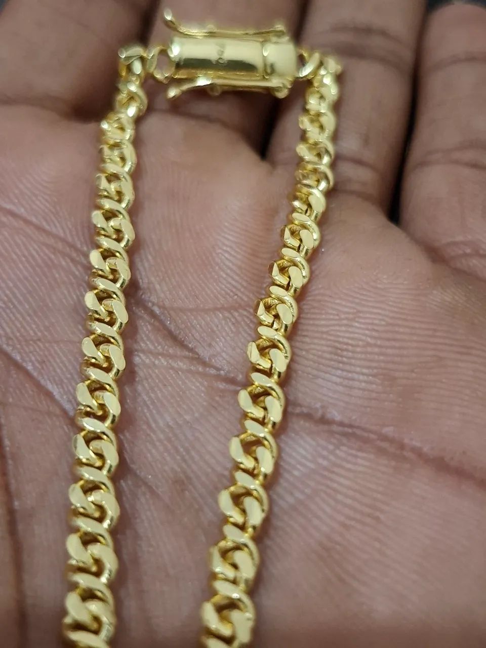Pulseira Oitinho Banhada a Ouro 18k com 19cm - Foto 2