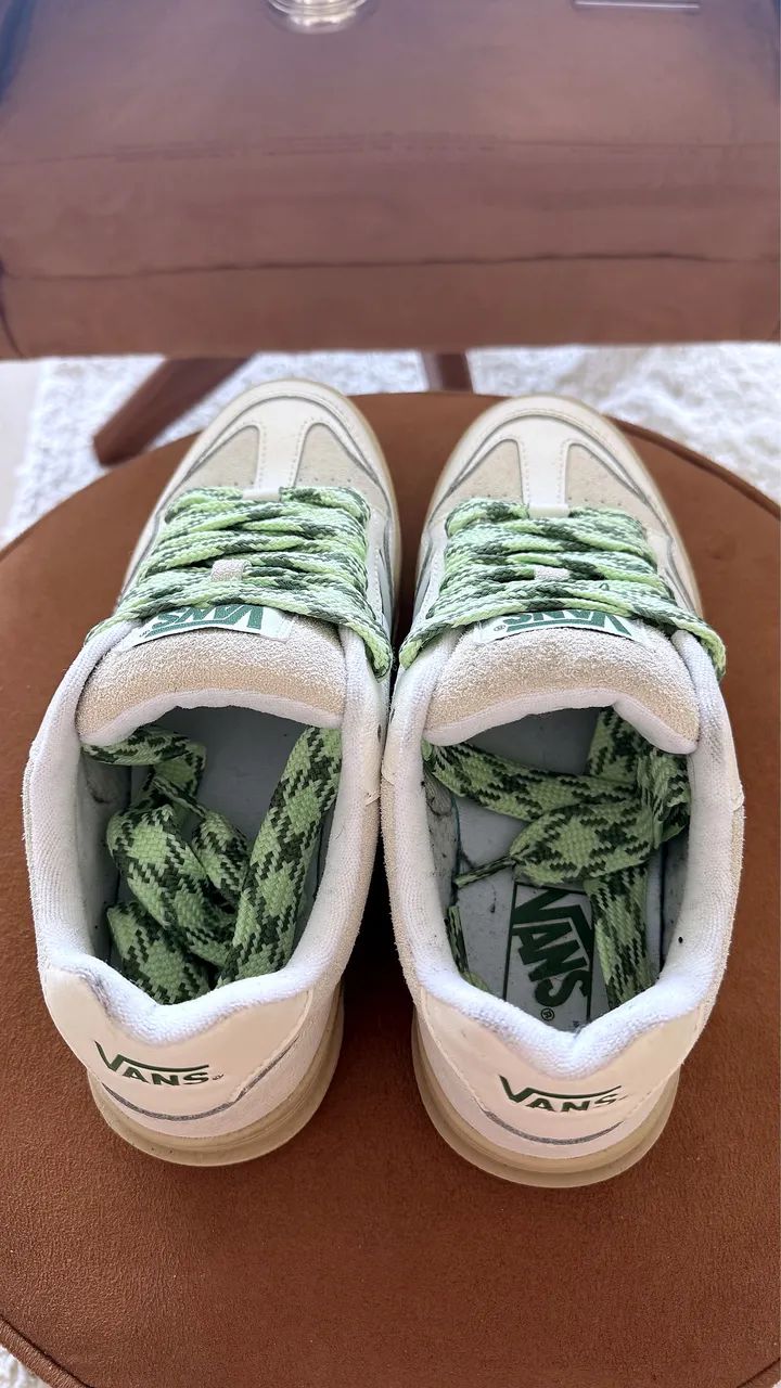 Tênis Vans Upland original creme e verde ? pouco usado - Foto 2