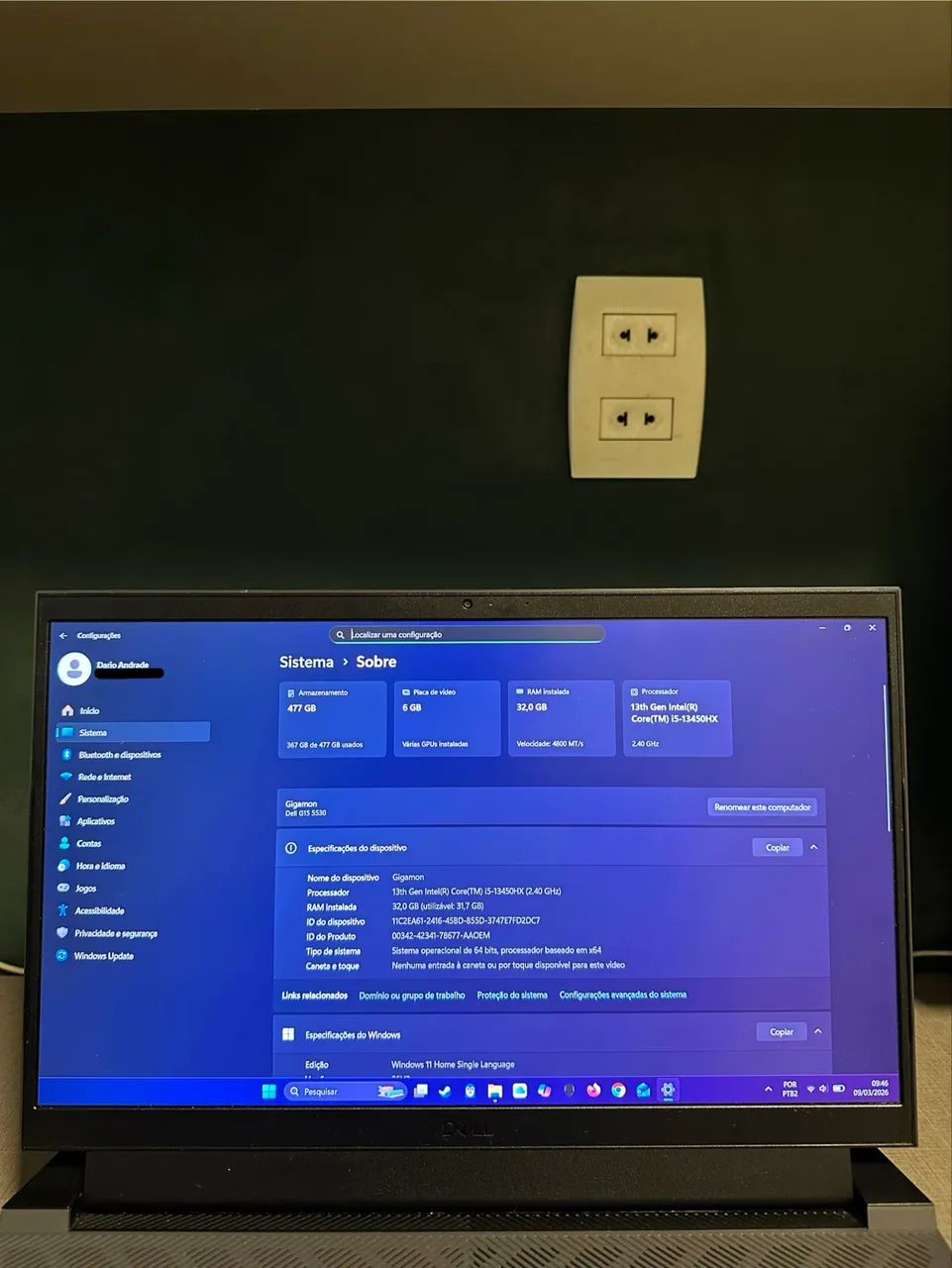 Notebook Dell G15 5530 - Foto 4
