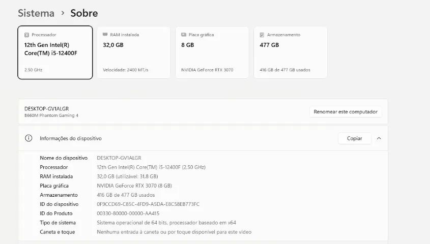 Computador GAMER completo