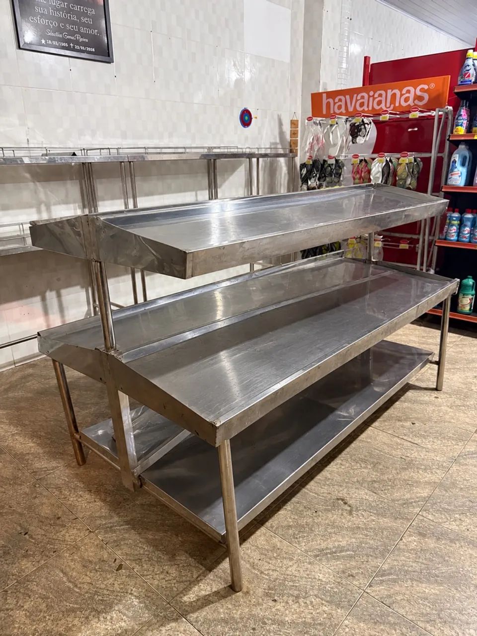 Prateleira/ expositor de inox verduras e legumes  - Foto 2