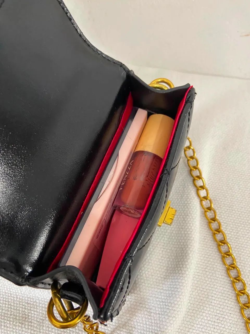 Bolsa preta com alça de corrente  - Foto 2