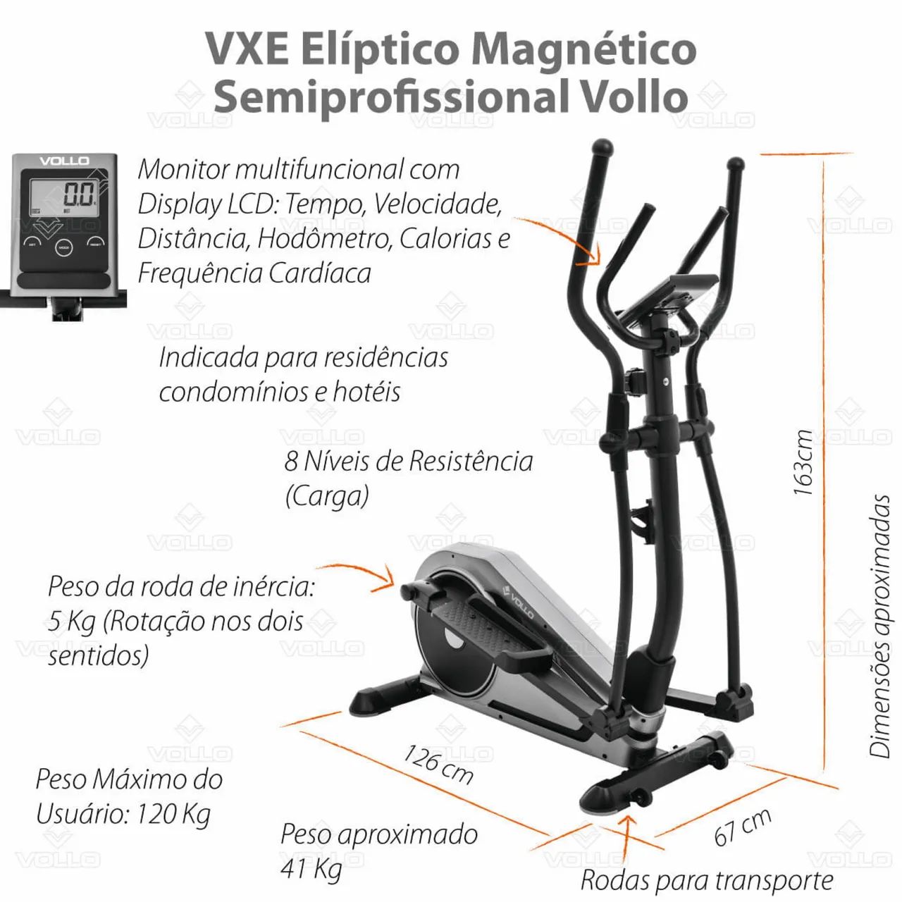 Elíptico Vollo Semiprofissional  - Foto 4