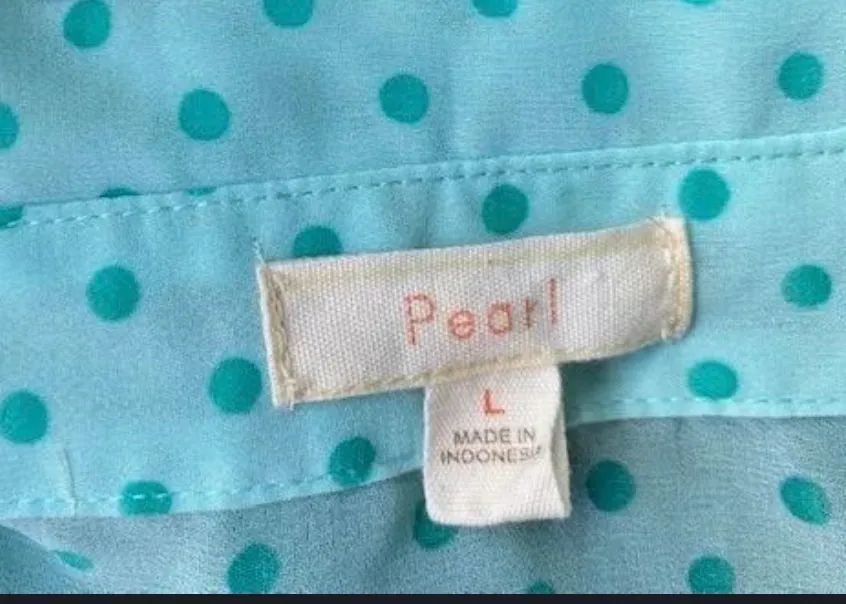 Camisa Bolinhas Pearl Verde Claro Tamanho G - Foto 4