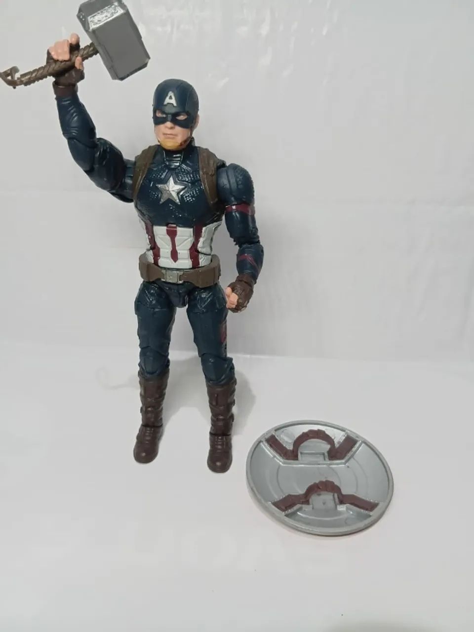 Capitão america endgame ultimato marvel legends com mjolnir - Foto 4