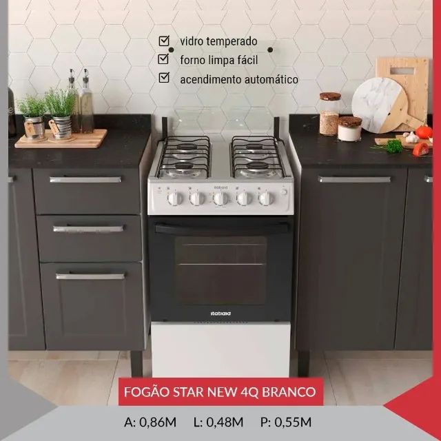Fogão Star New 4B $850,00 - Foto 2