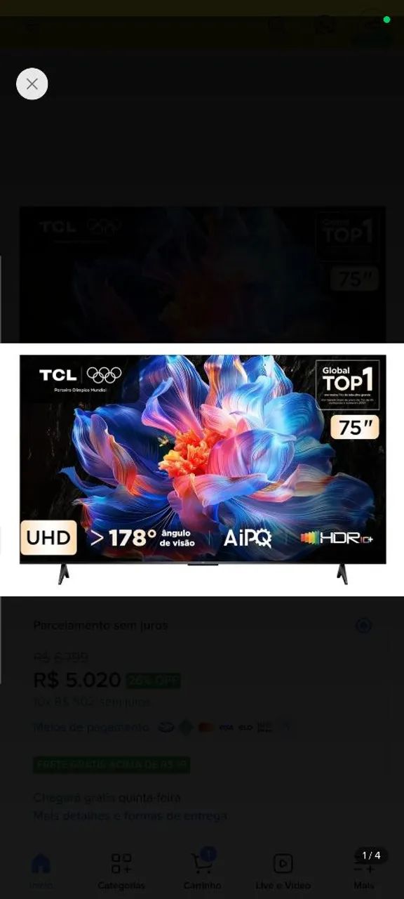 Tv TCL 75 POLEGADAS  - Foto 3