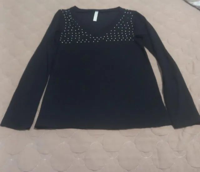 Blusa manga longa linho tamanho M usada.