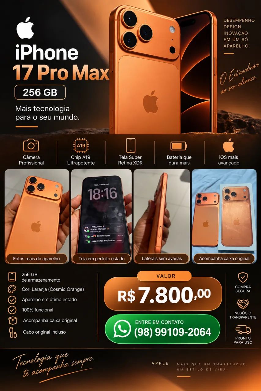 Vende -se iPhone 17 pro max 256 gb  - Foto 3