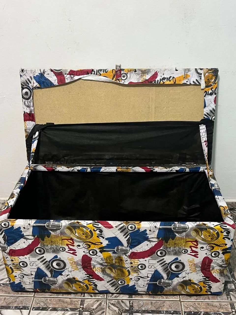 Baú Puff Infantil 80cm largura