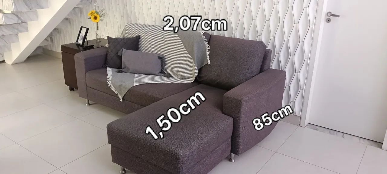 Sofá 3 lugares com chaise long  - Foto 4