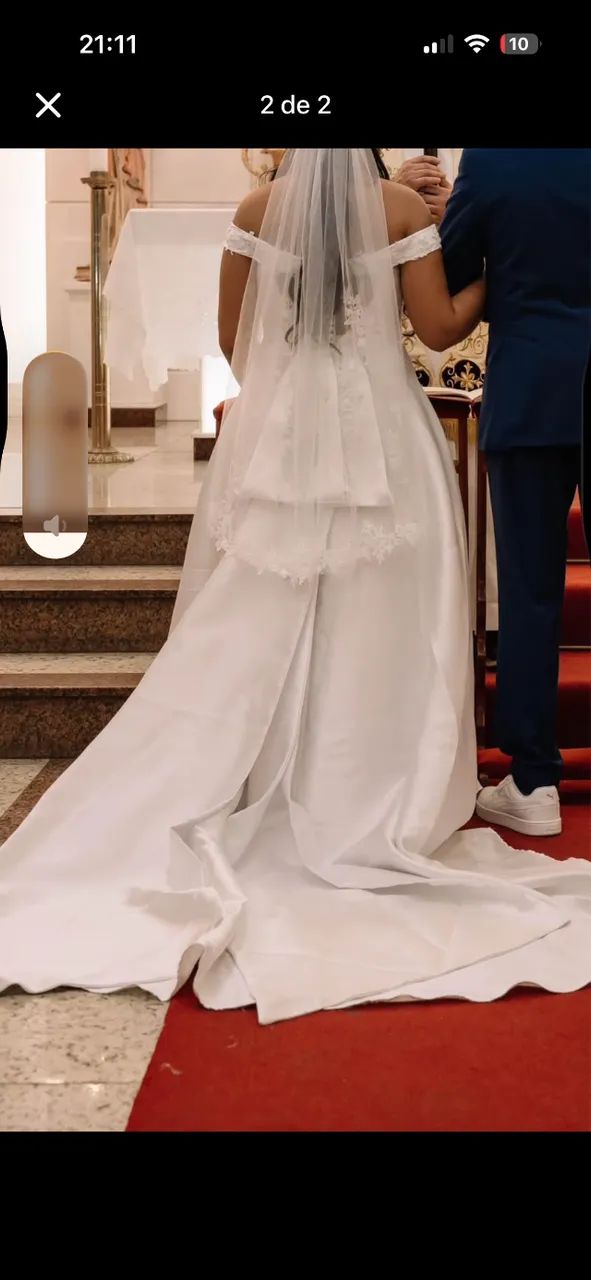 Vestido de noiva usado apenas 1x - Foto 2