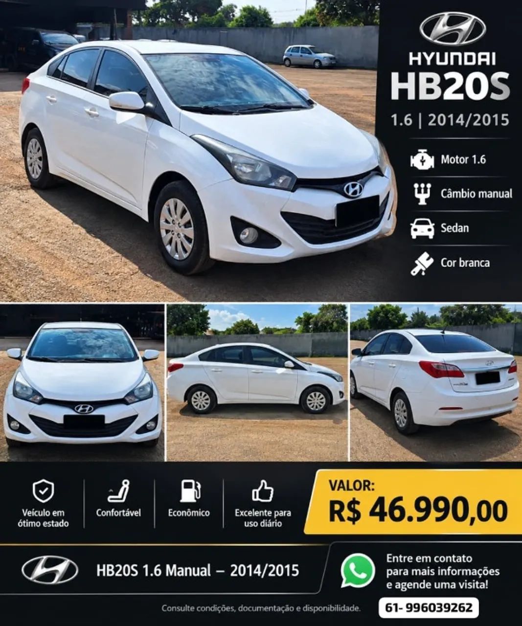 Hyundai Hb20S C.PLUS/C.STYLE 1.6 FLEX 16V MEC.4P 2015