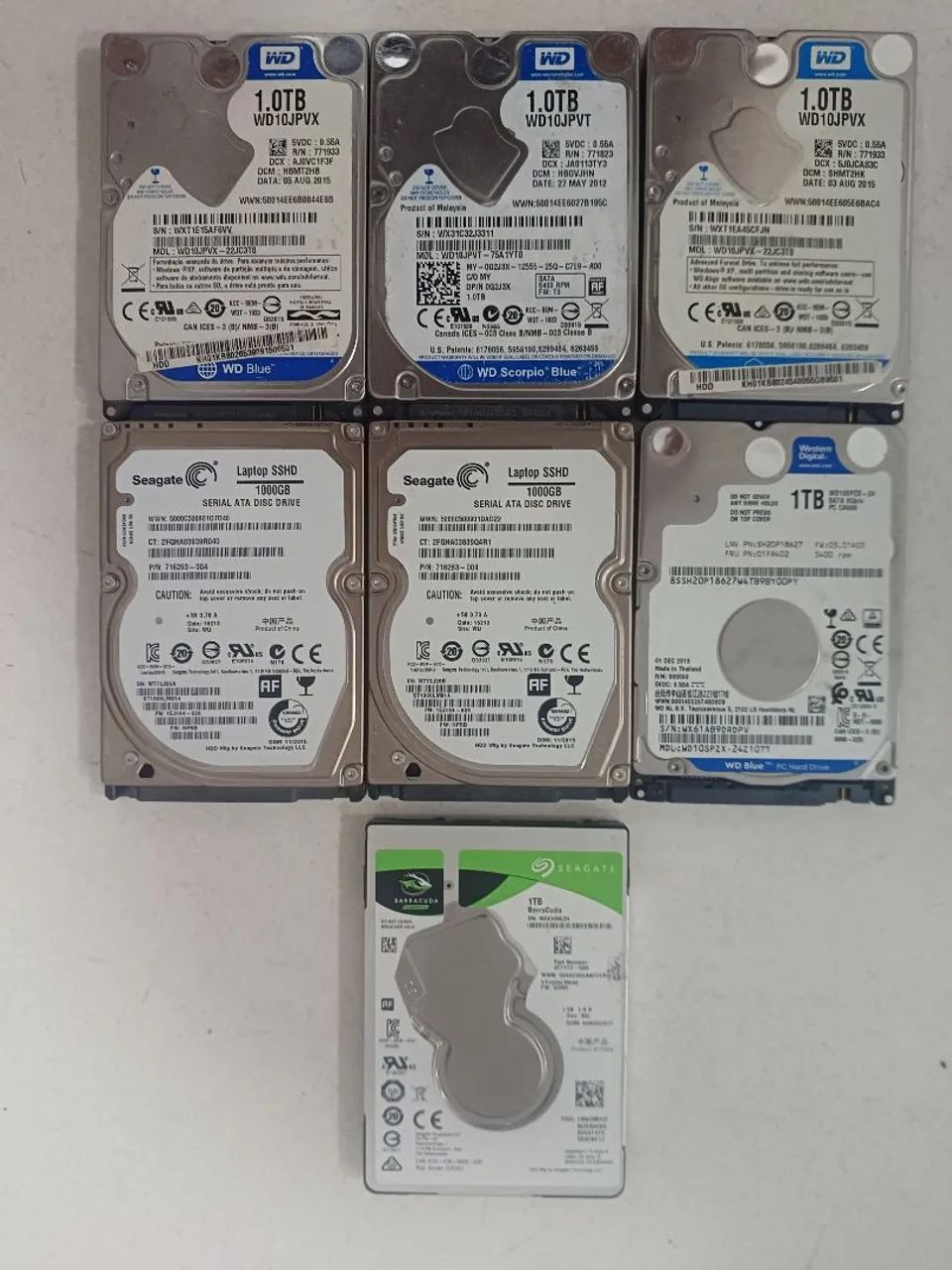7 Hds 1tb notebook 100% saudável 