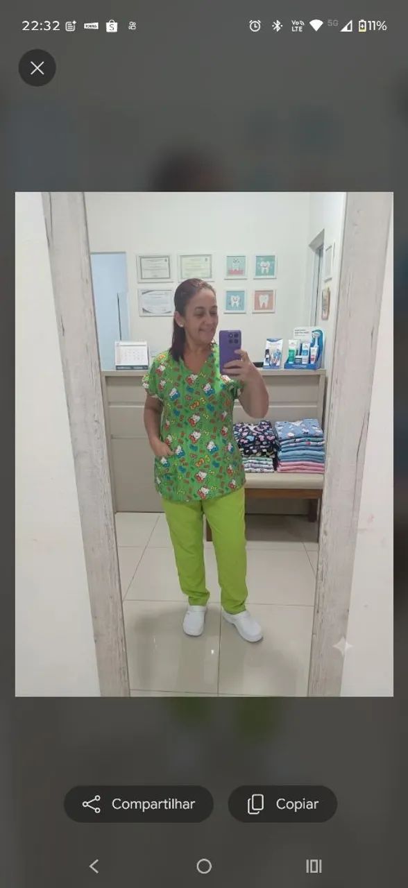 Pijama hospitalar estampado 