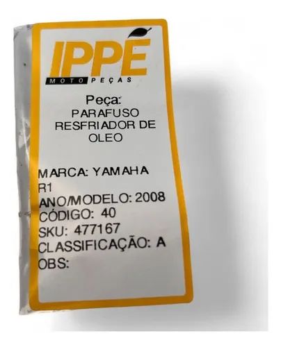 Parafuso Resfriador De Oleo Yamaha R1 2008 - Foto 5